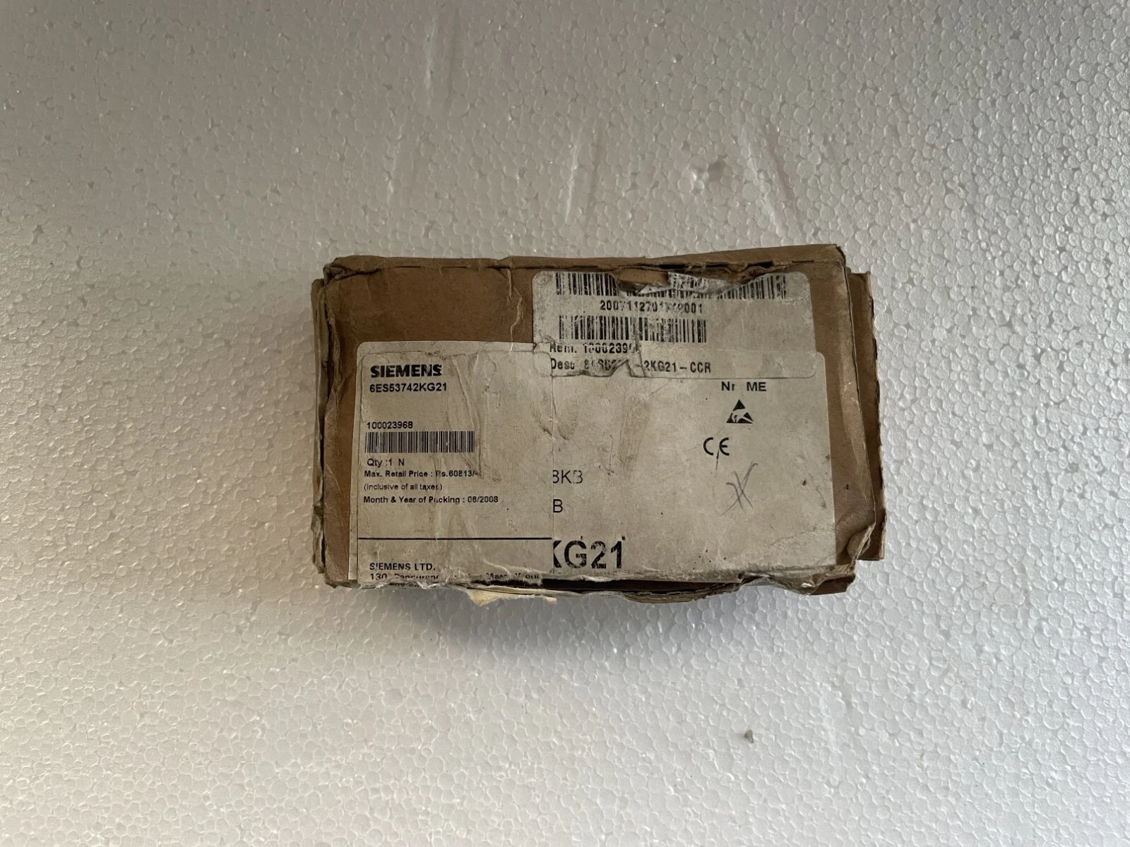 Siemens 6ES5374-2KG21 / SIEMENS, 5V FLASH 128 KBYTE 16 BIT, MEMORY CARD SIEMENS